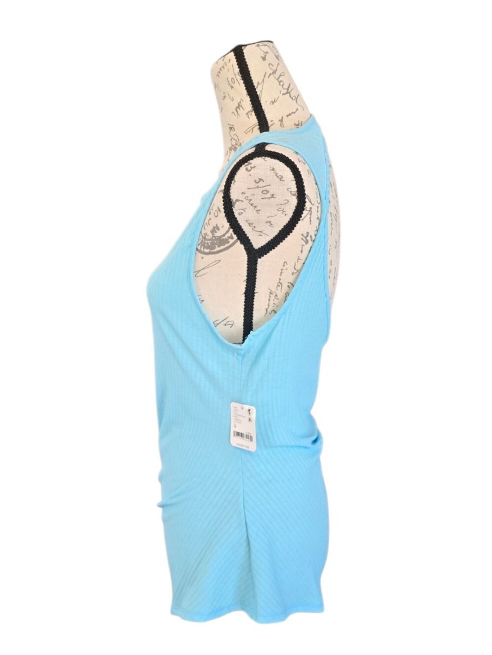 Free People Movement Santorini Blue Ribbed Tank Top M - Picture 3 of 8